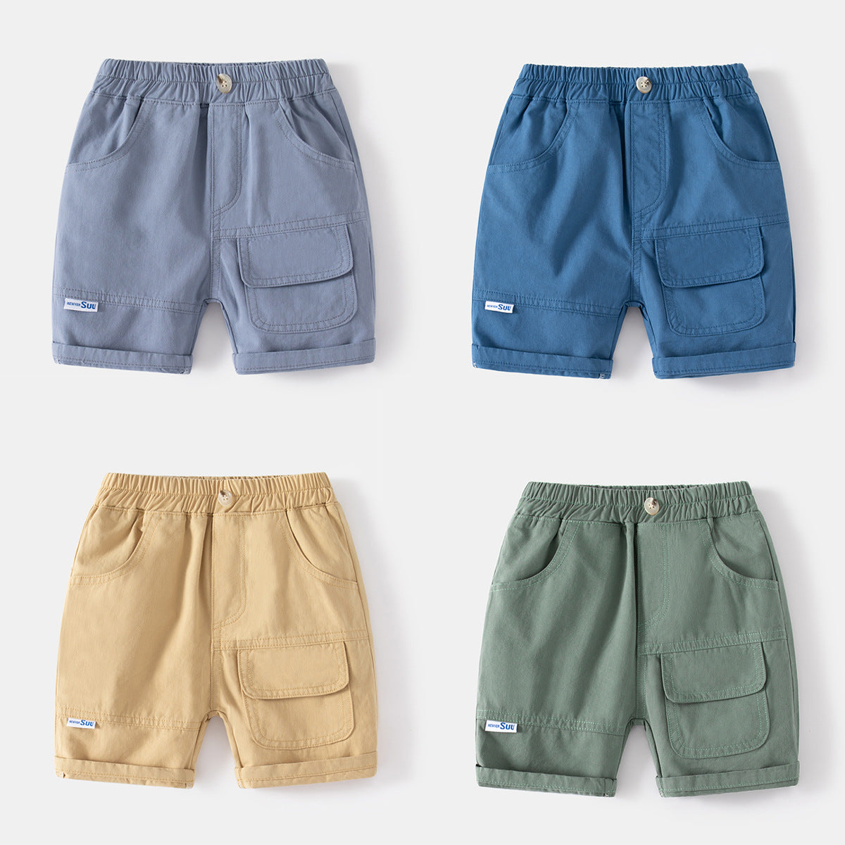 Casual Khaki Five-Point Pants