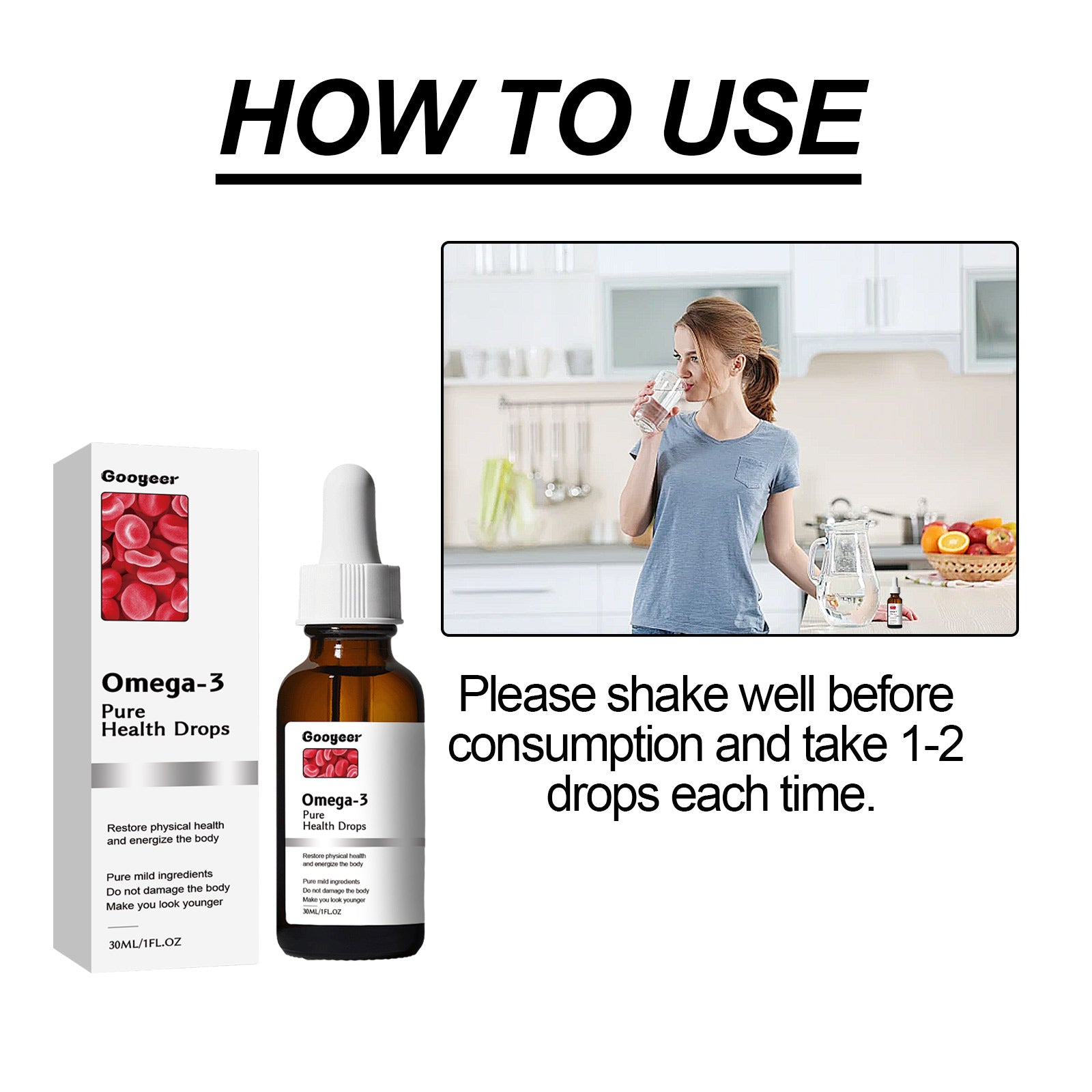 Omega-3 Pure Health Drops,