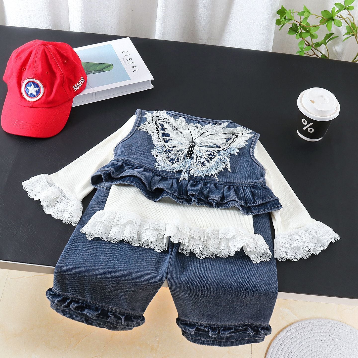 Cowboy vest three piece set