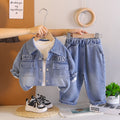 Children wearing denim long