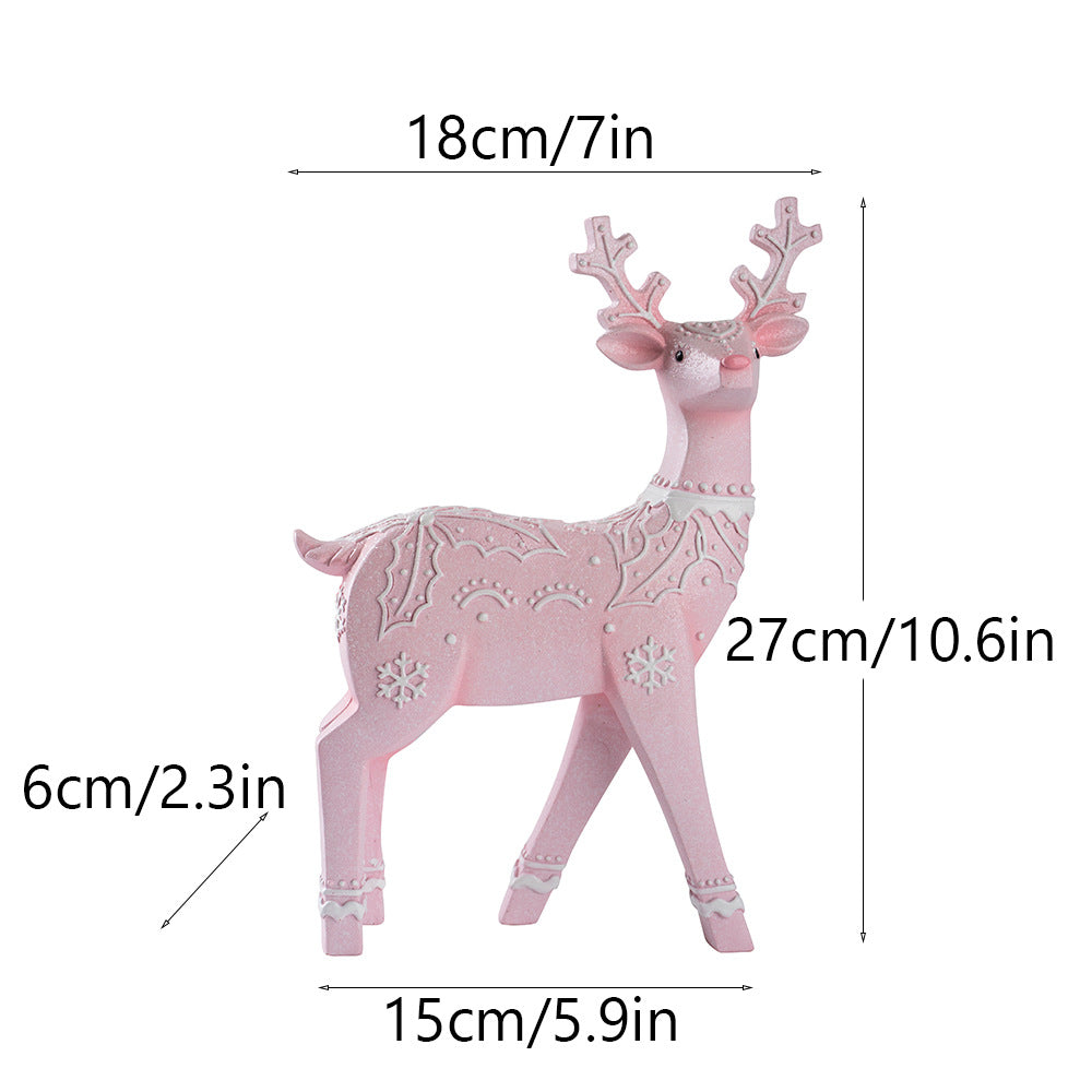 Christmas Deer Resin Ornament Furniture Decoration