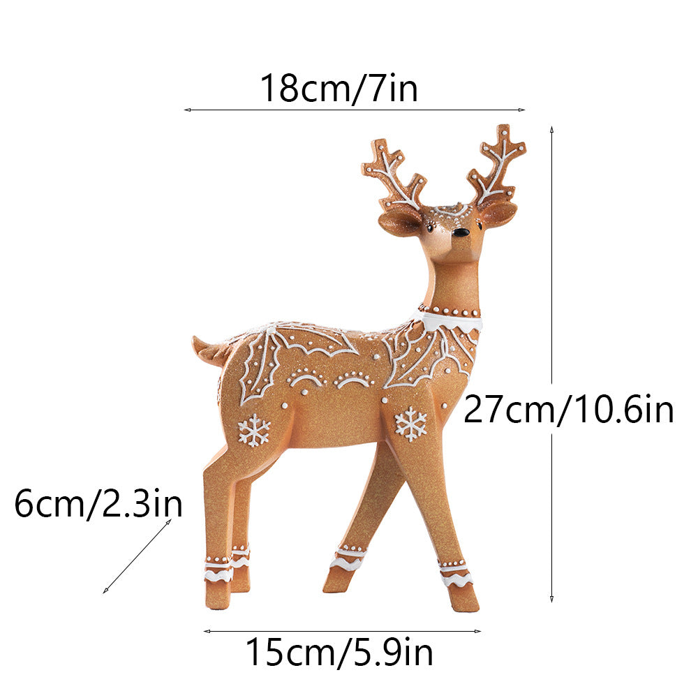 Christmas Deer Resin Ornament Furniture Decoration