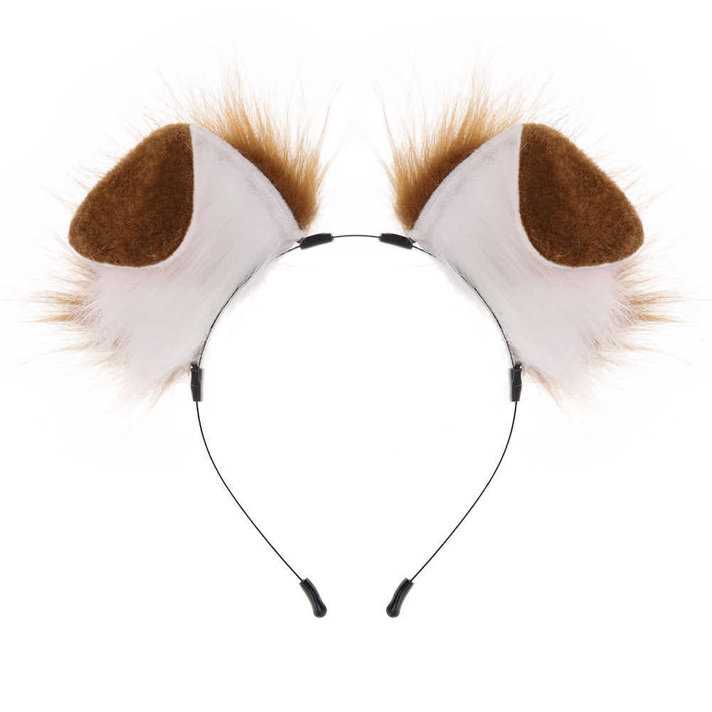 Handmade Plush Folded Ear Dog