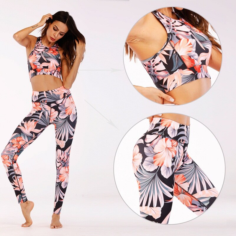 Print  Women Fitness Yoga