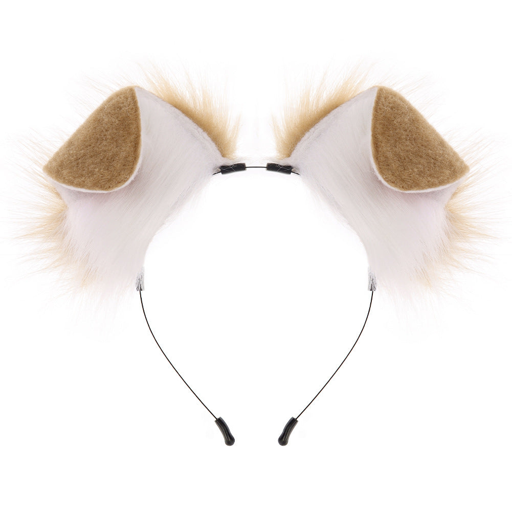Handmade Plush Folded Ear Dog