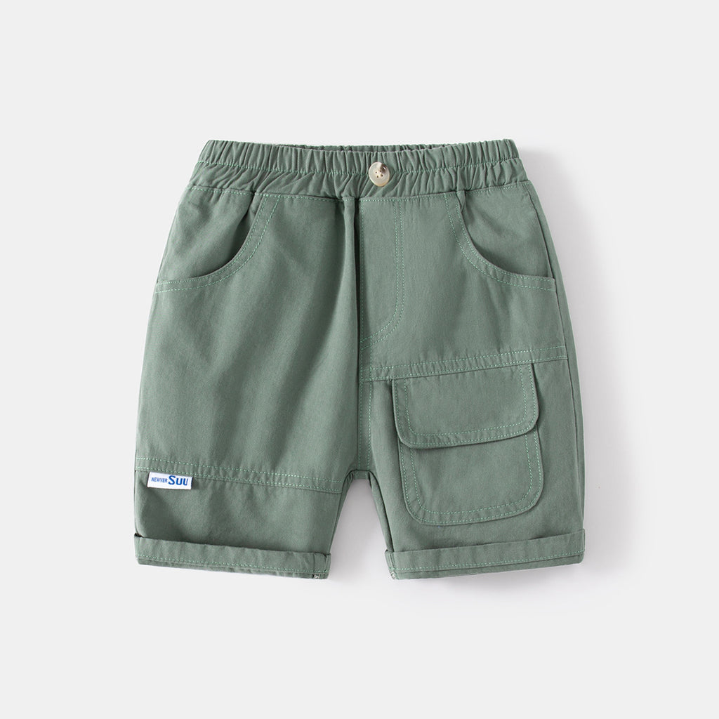 Casual Khaki Five-Point Pants
