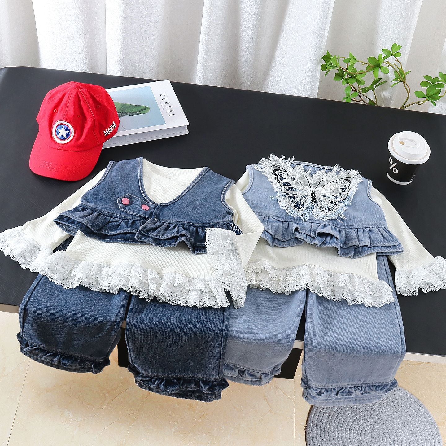 Cowboy vest three piece set