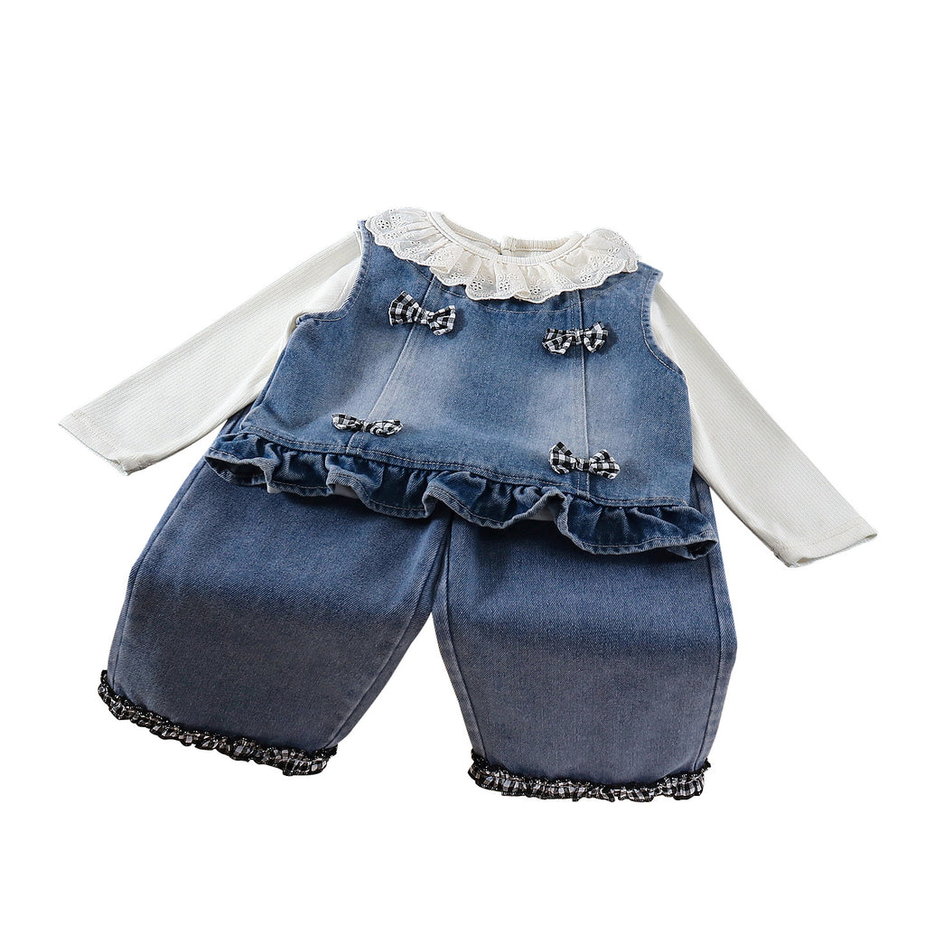 Cowboy vest three piece set