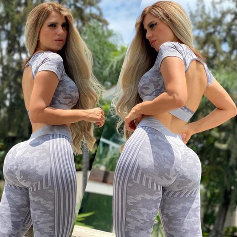Women Seamless Yoga Set Gym Clothing