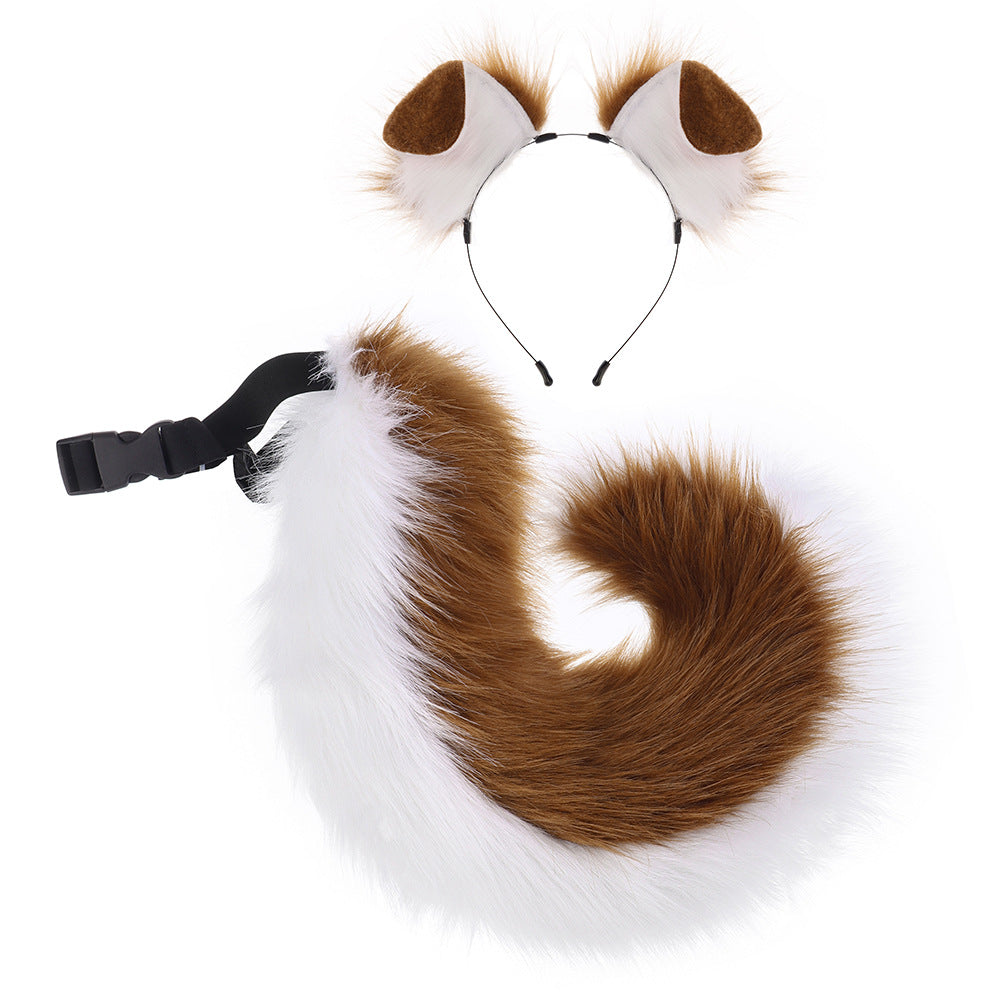 Handmade Plush Folded Ear Dog